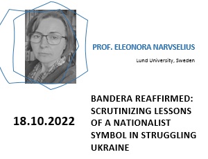 small poster with prof. Eleonora Narvselius with title od seminar